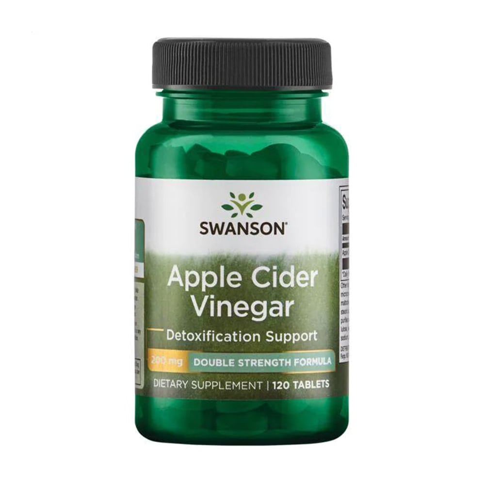 Яблучний оцет Swanson Apple Cider Vinegar 200 мг, 120 таблеток