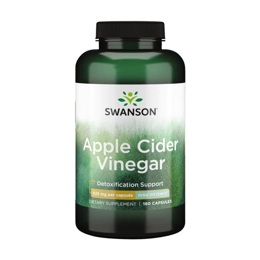 Яблучний оцет Swanson Apple Cider Vinegar High Potency 625 мг, 180 капсул